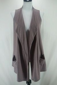 LOGO by Lori Goldstein Cardigan Purple Cream